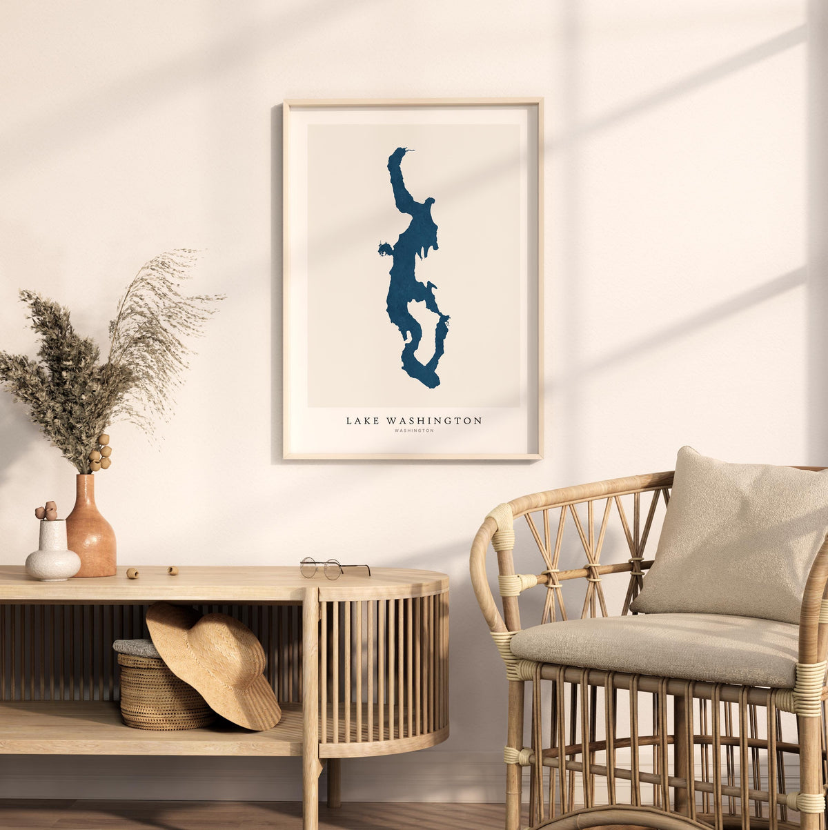 lake washington washington map poster – minimalist lake wall art - image 5