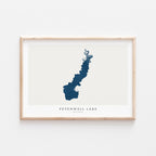 petenwell lake wisconsin map poster – minimalist lake wall art - image 2