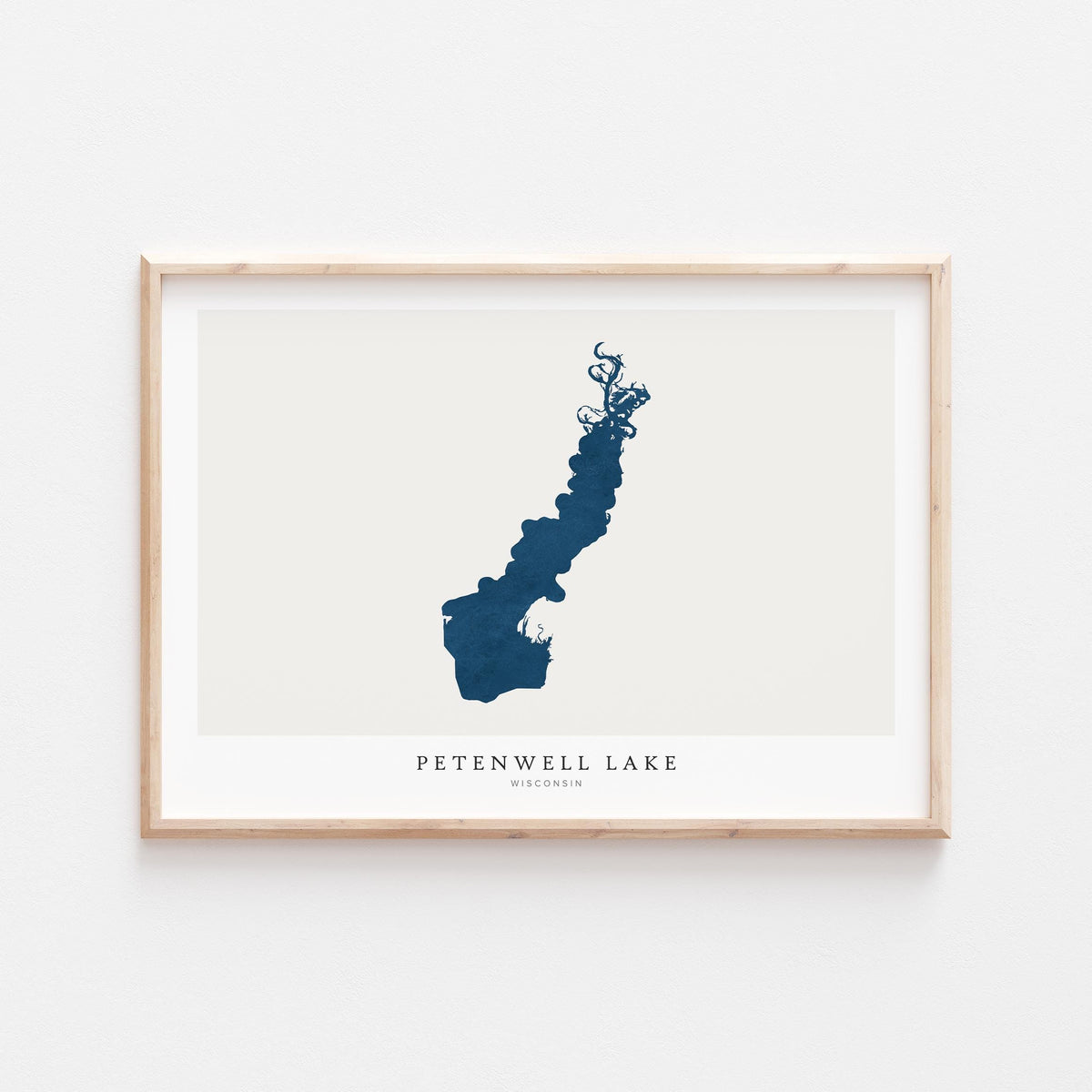 petenwell lake wisconsin map poster – minimalist lake wall art - image 2