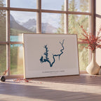 summersville lake virginia map poster – minimalist lake wall art - image 4