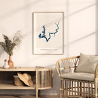 summersville lake virginia map poster – minimalist lake wall art - image 5