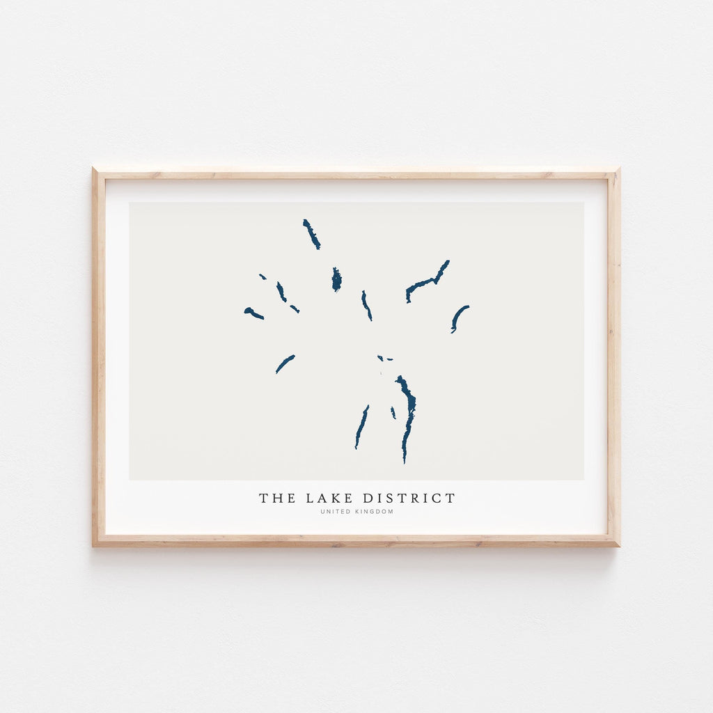 lake district united kingdom map poster – minimalist lake wall art - image 2