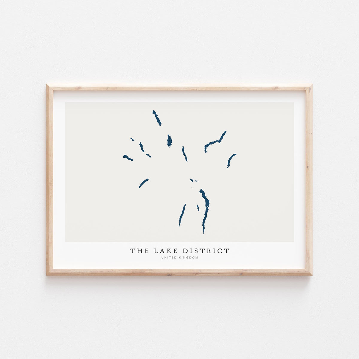 lake district united kingdom map poster – minimalist lake wall art - image 2