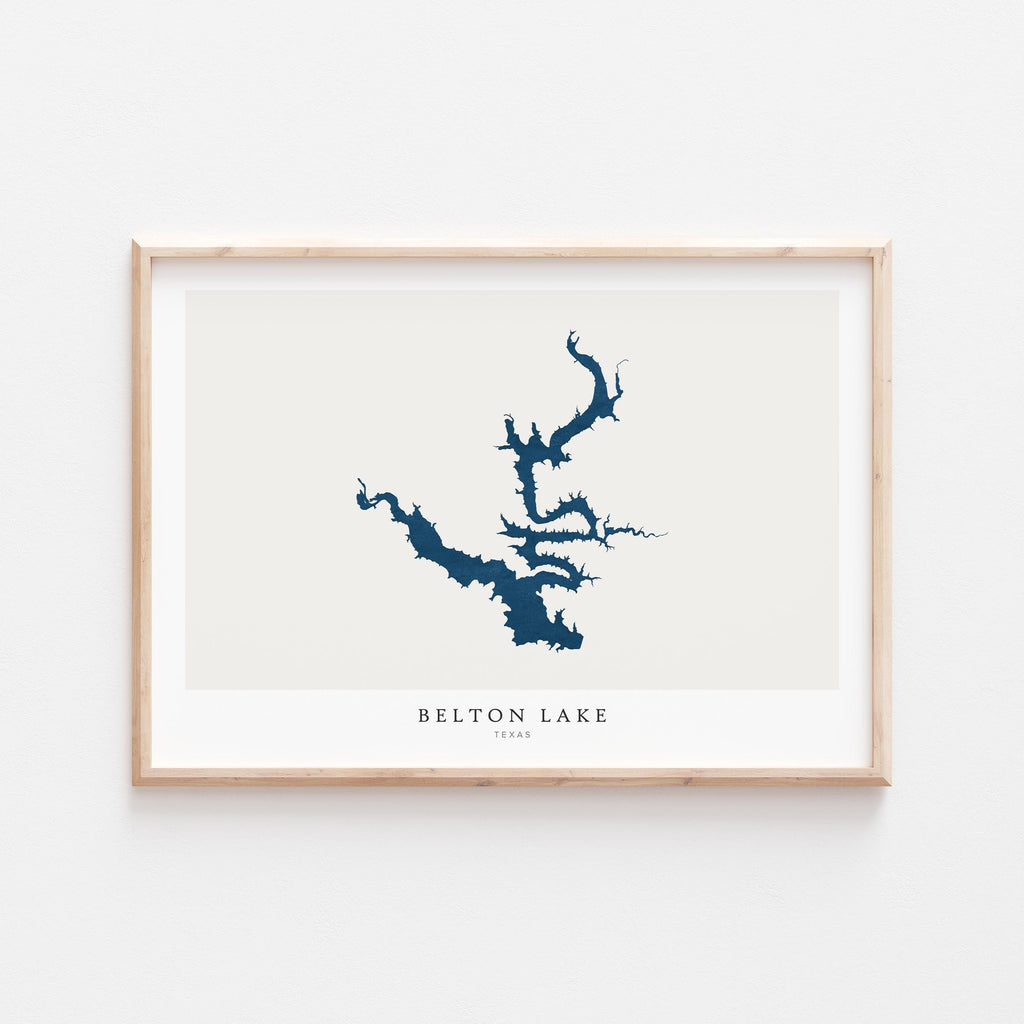 belton lake texas map poster – minimalist lake wall art - image 2