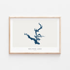 belton lake texas map poster – minimalist lake wall art - image 2