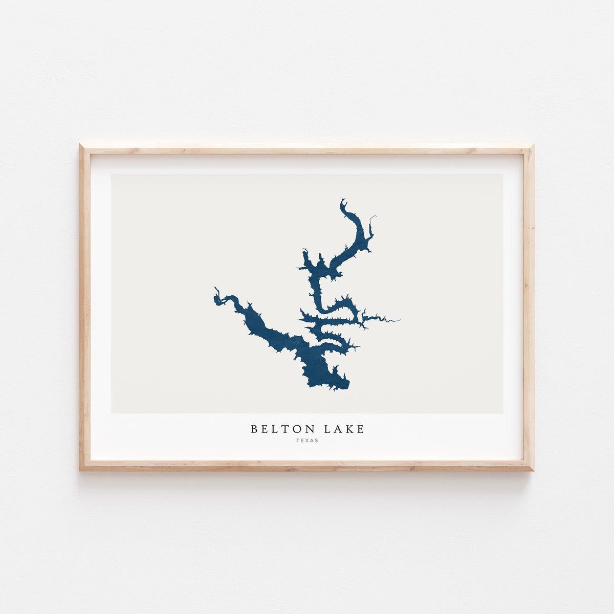 belton lake texas map poster – minimalist lake wall art - image 2