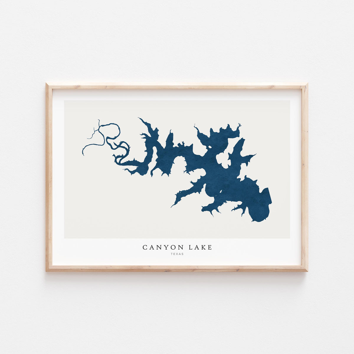 canyon lake texas map poster – minimalist lake wall art - image 1