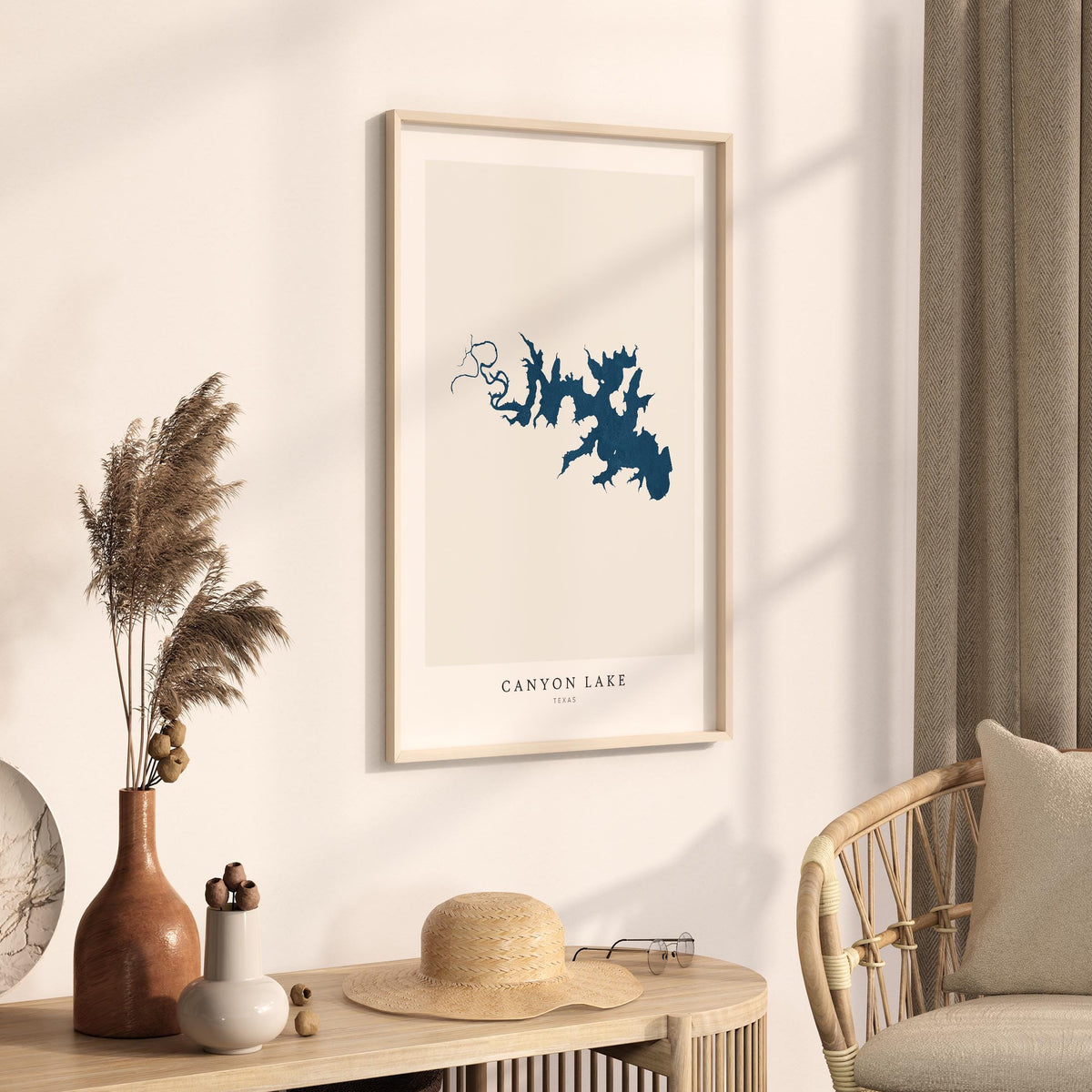canyon lake texas map poster – minimalist lake wall art - image 3