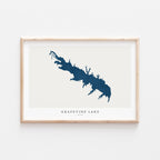grapevine lake texas map poster – minimalist lake wall art - image 2