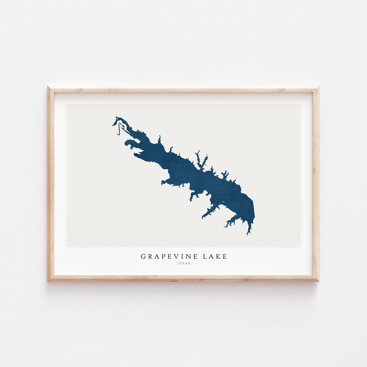 grapevine lake texas map poster – minimalist lake wall art - image 2