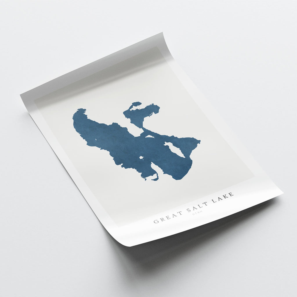 great salt lake utah map poster – minimalist lake wall art - image 6
