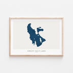 great salt lake utah map poster – minimalist lake wall art - image 2