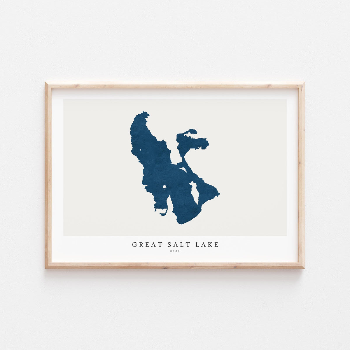 great salt lake utah map poster – minimalist lake wall art - image 2