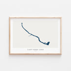 lady bird lake utah map poster – minimalist lake wall art - image 1