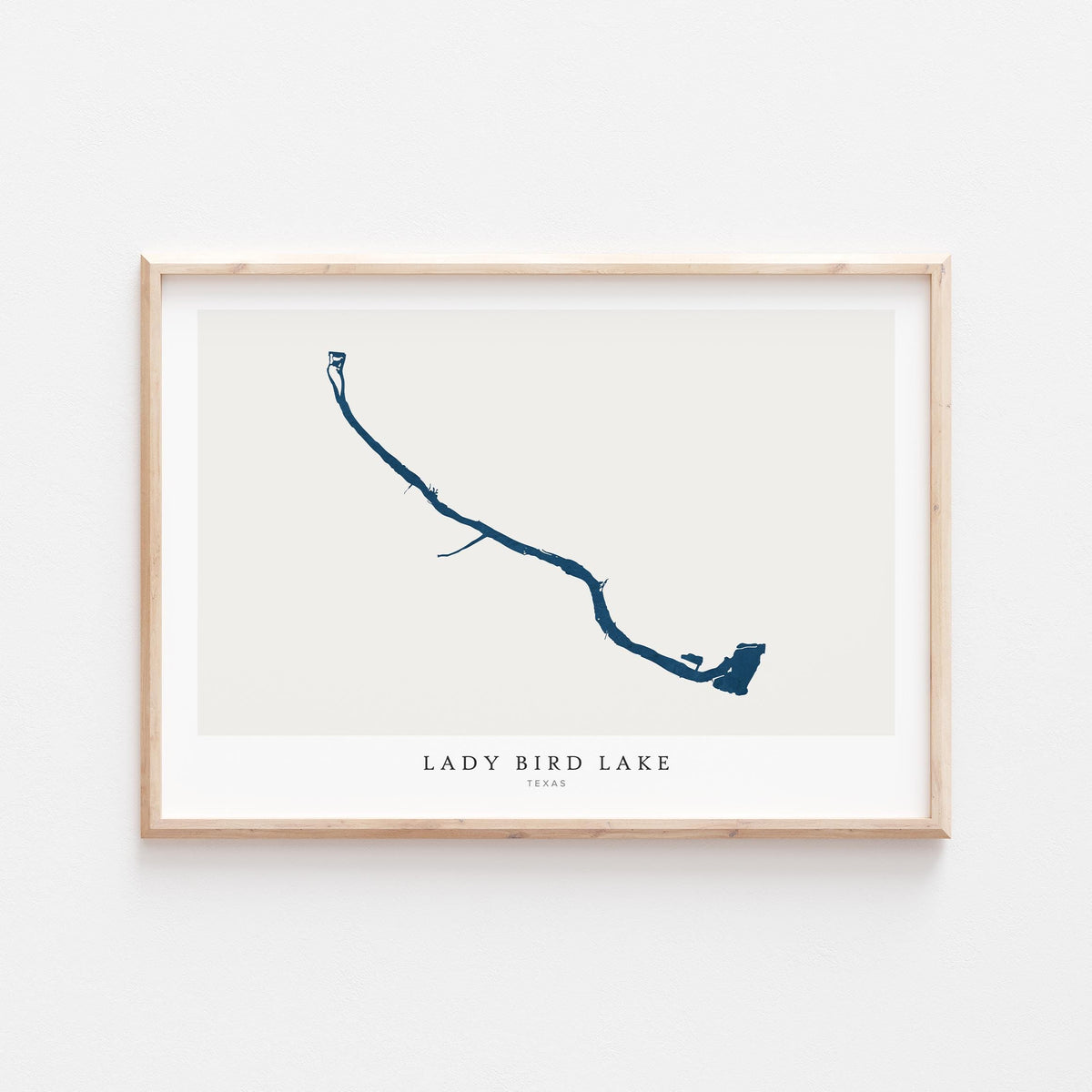 lady bird lake utah map poster – minimalist lake wall art - image 1