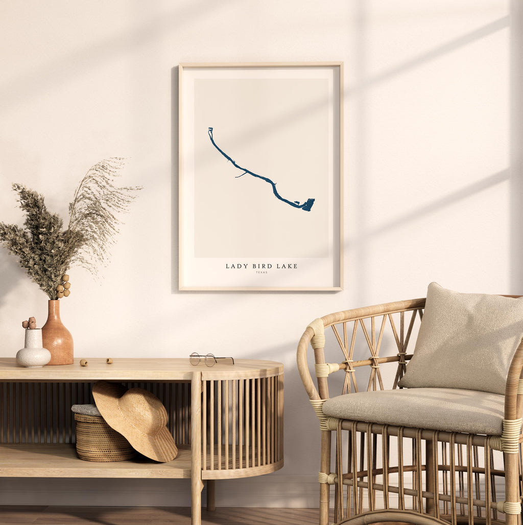 lady bird lake utah map poster – minimalist lake wall art - image 5