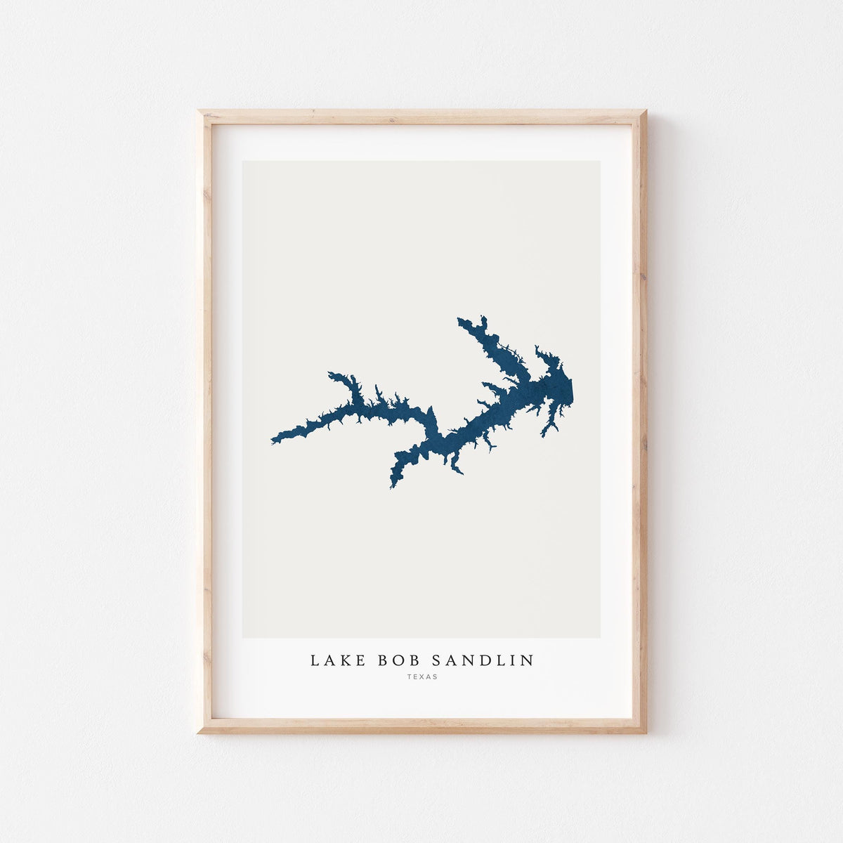 lake bob sandlin texas map poster – minimalist lake wall art - image 2