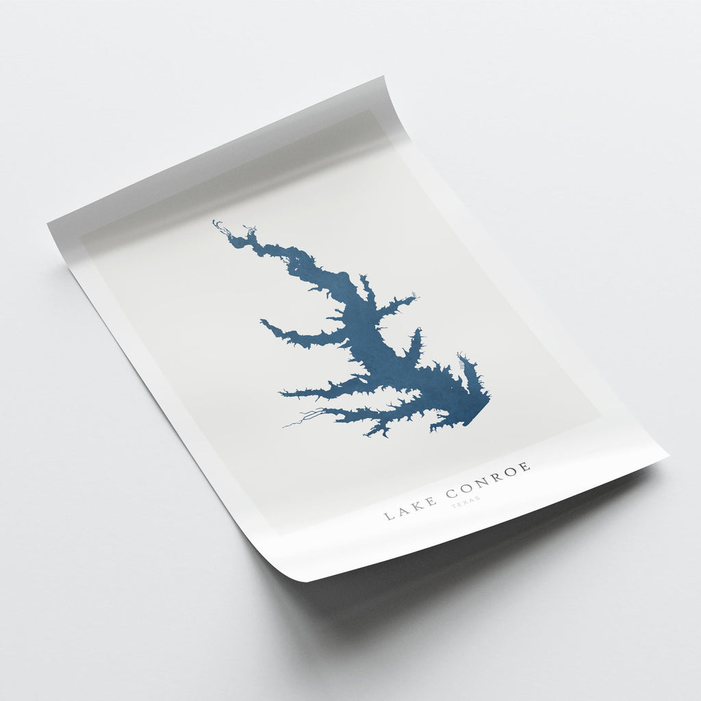 lake conroe texas map poster – minimalist lake wall art - image 6