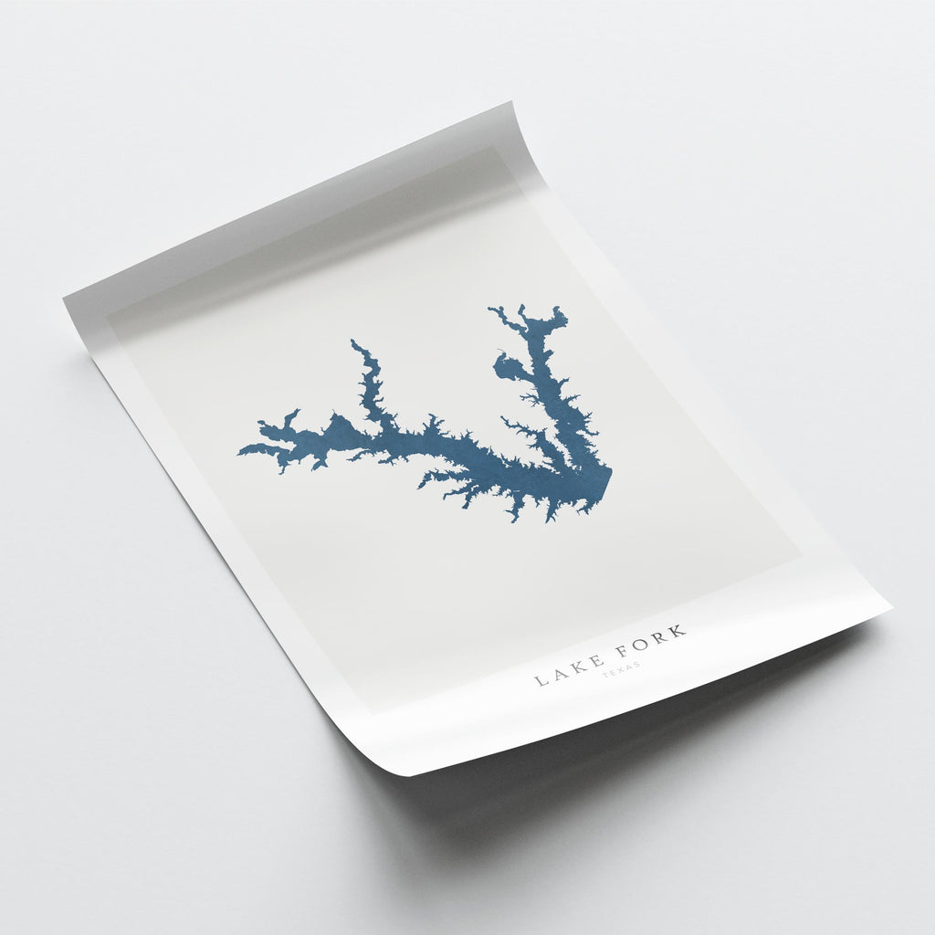 lake fork texas map poster – minimalist lake wall art - image 6