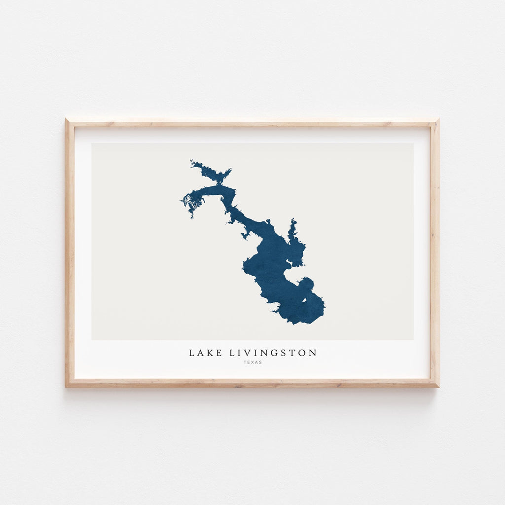 lake livingston texas map poster – minimalist lake wall art - image 2