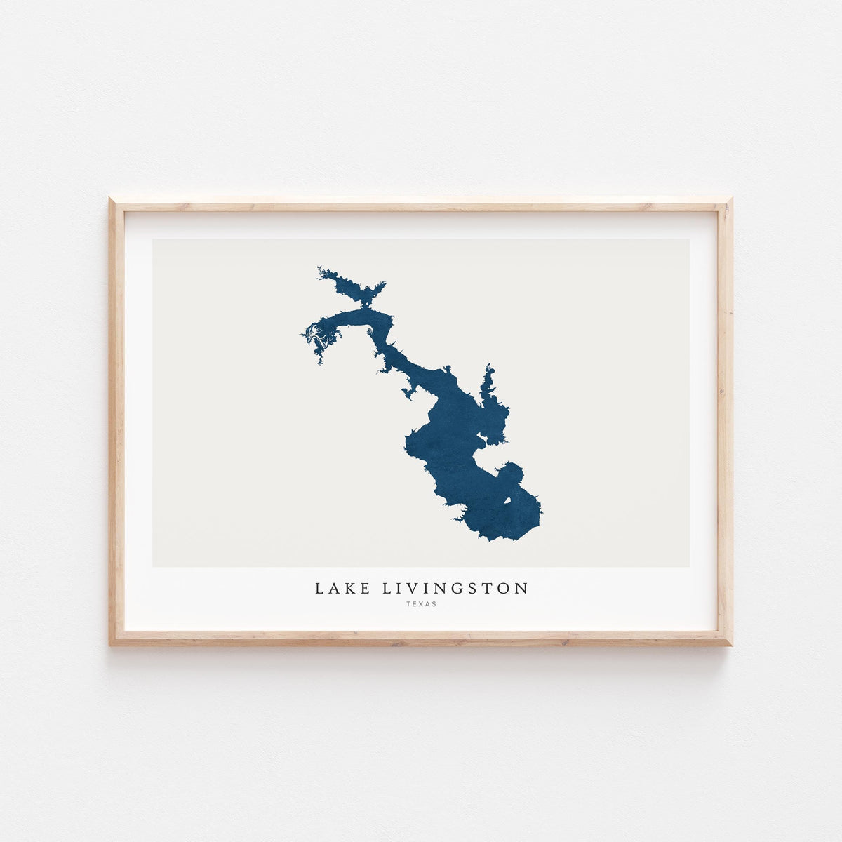 lake livingston texas map poster – minimalist lake wall art - image 2