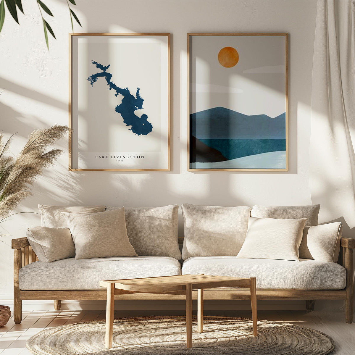 lake livingston texas map poster – minimalist lake wall art - image 7