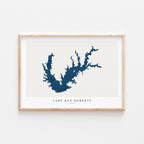 lake ray roberts texas map poster – minimalist lake wall art - image 1