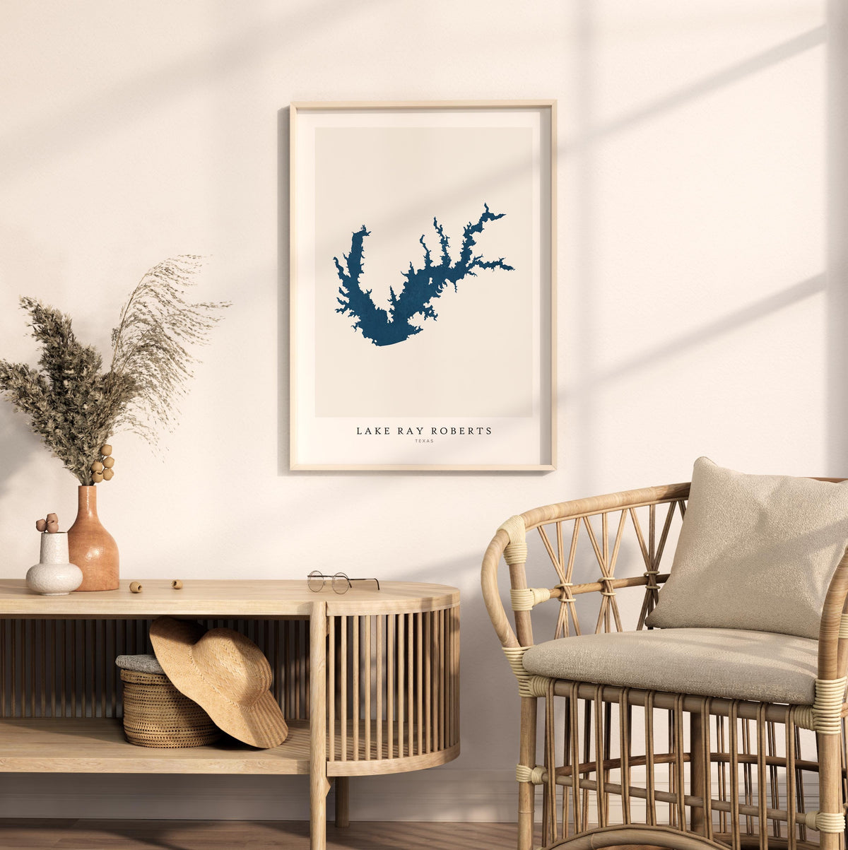 lake ray roberts texas map poster – minimalist lake wall art - image 5