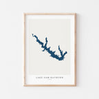 lake sam rayburn texas map poster – minimalist lake wall art - image 2