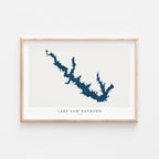 lake sam rayburn texas map poster – minimalist lake wall art - image 1