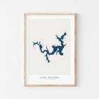 lake texoma oklahoma map poster – minimalist lake wall art - image 1