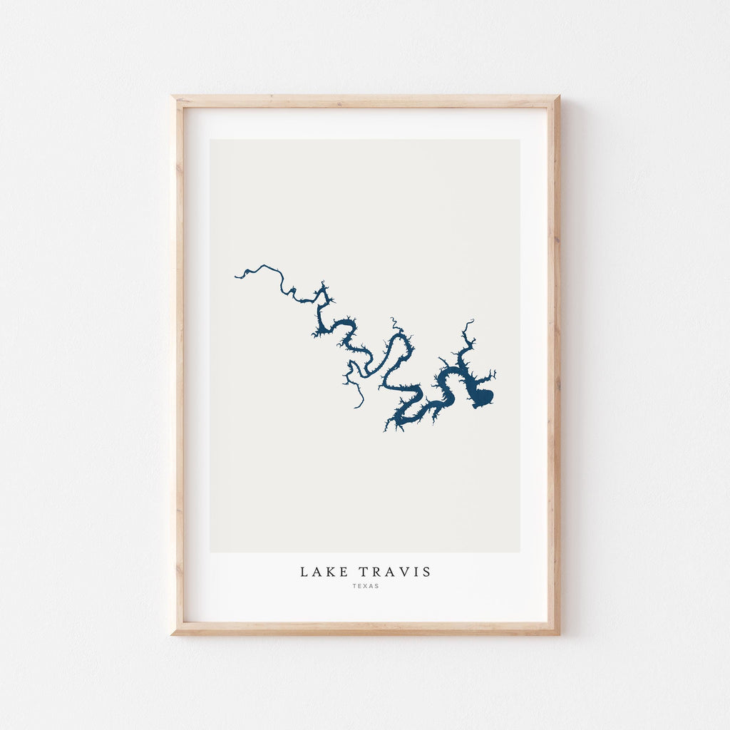 lake travis texas map poster – minimalist lake wall art - image 2