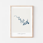 lake travis texas map poster – minimalist lake wall art - image 2