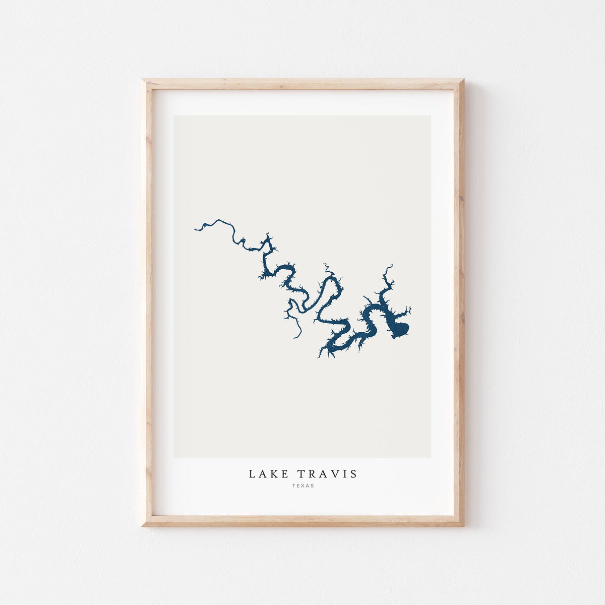 lake travis texas map poster – minimalist lake wall art - image 2