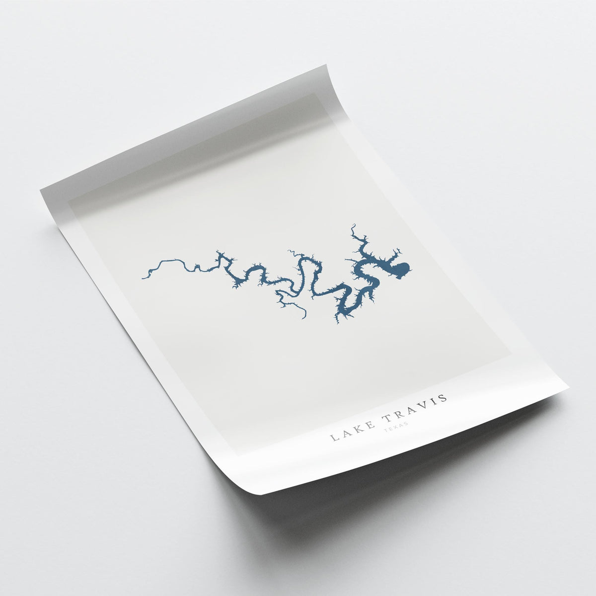 lake travis texas map poster – minimalist lake wall art - image 6