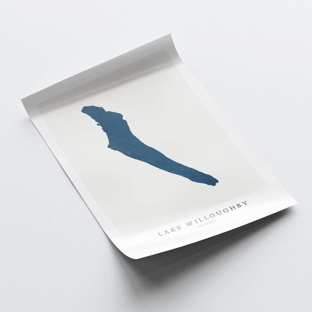 lake willoughby vermont map poster – minimalist lake wall art - image 6
