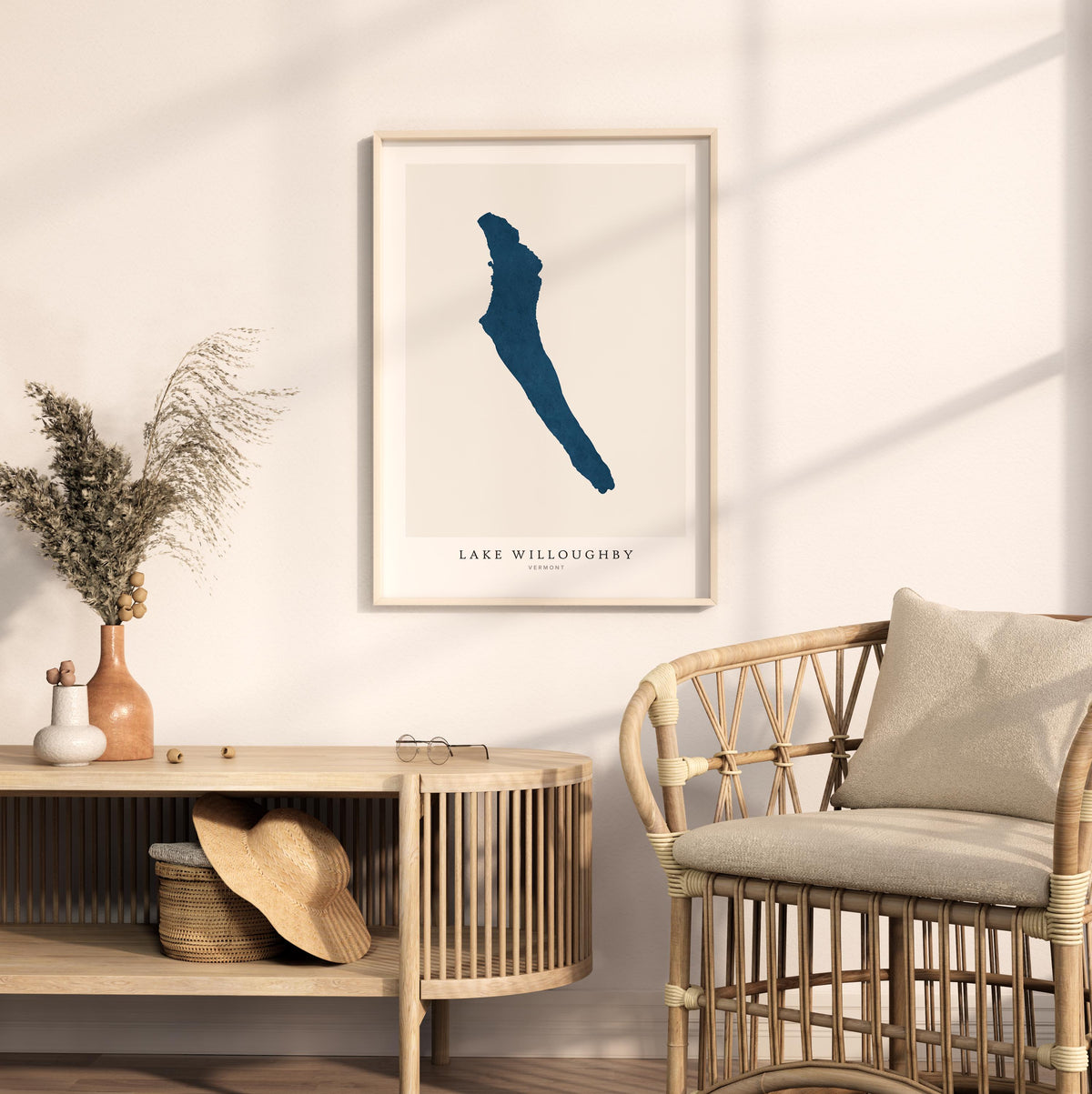 lake willoughby vermont map poster – minimalist lake wall art - image 5