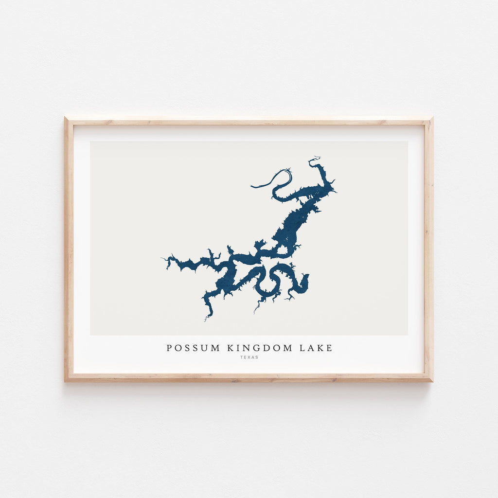 possum kingdom lake texas map poster – minimalist lake wall art - image 2
