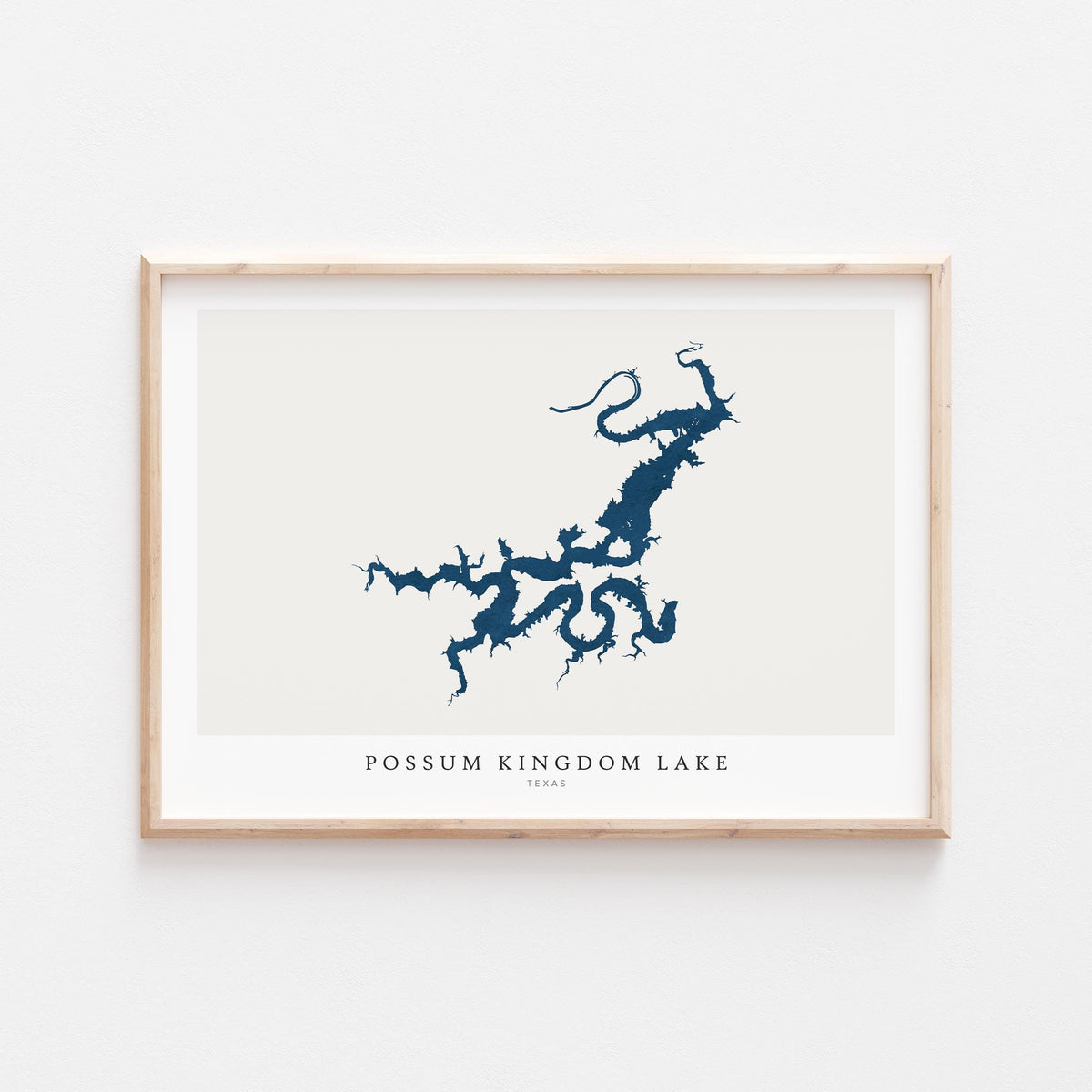 possum kingdom lake texas map poster – minimalist lake wall art - image 2