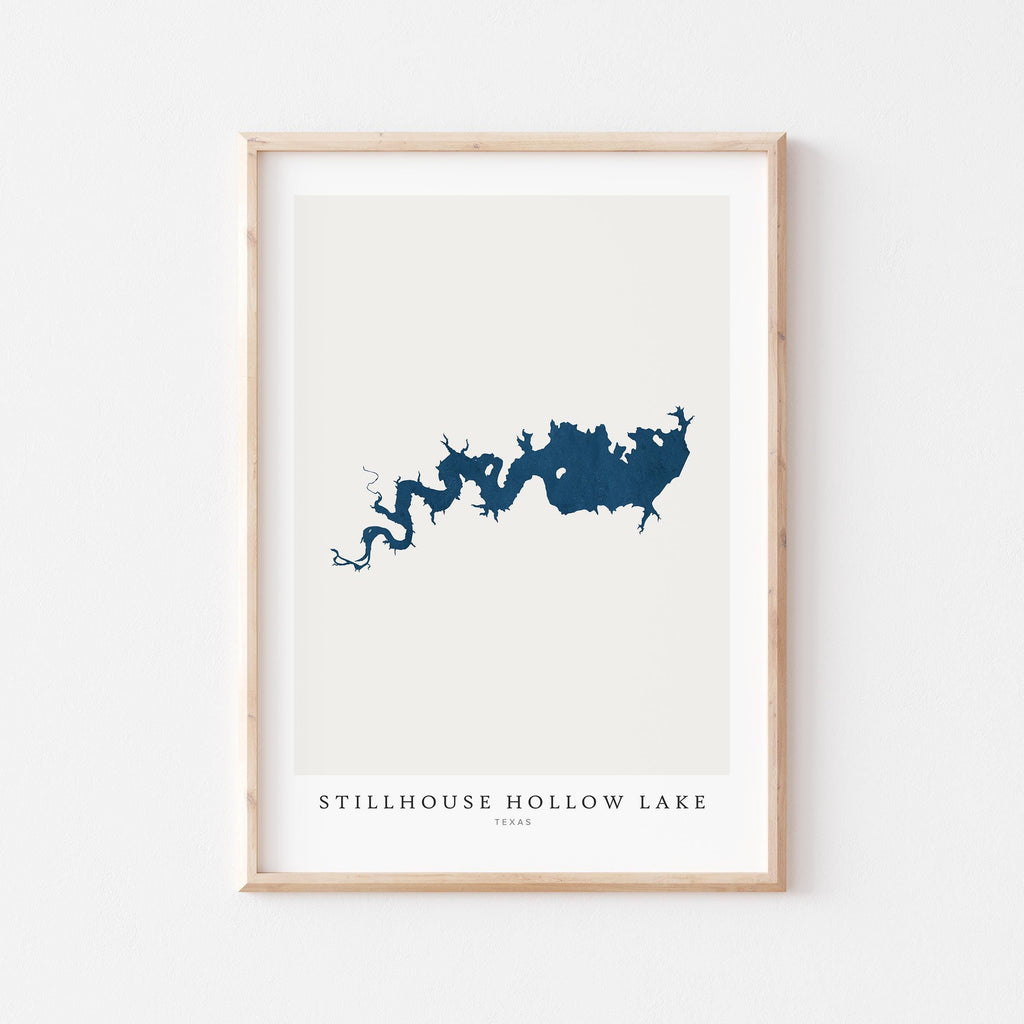 stillhouse hollow lake texas map poster – minimalist lake wall art - image 2