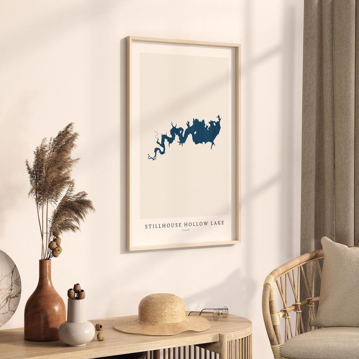 stillhouse hollow lake texas map poster – minimalist lake wall art - image 3