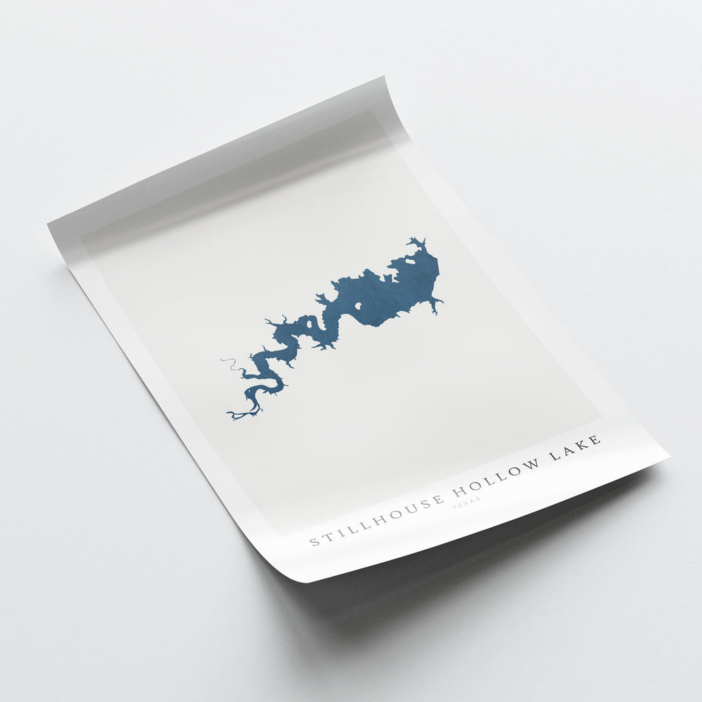 stillhouse hollow lake texas map poster – minimalist lake wall art - image 6