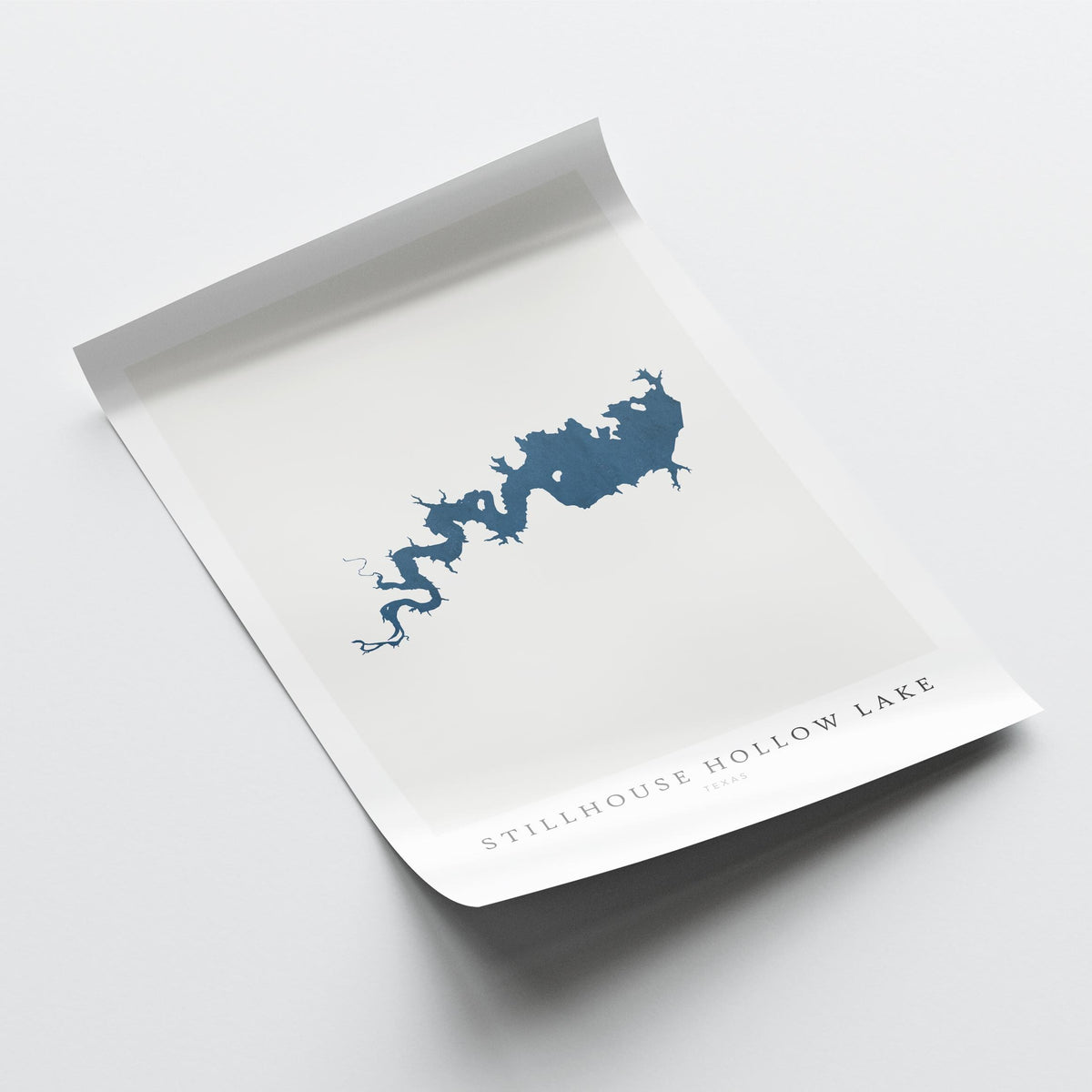 stillhouse hollow lake texas map poster – minimalist lake wall art - image 6
