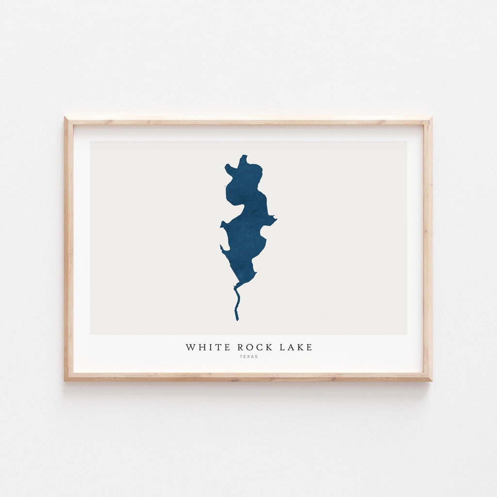 white rock lake texas map poster – minimalist lake wall art - image 2