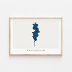 white rock lake texas map poster – minimalist lake wall art - image 2