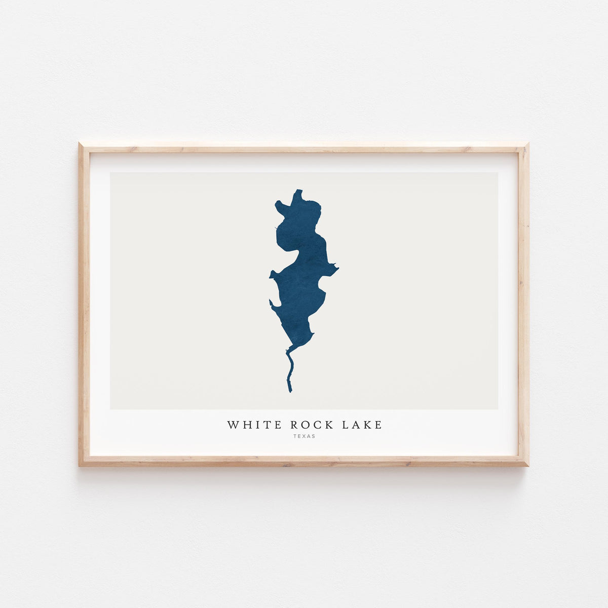 white rock lake texas map poster – minimalist lake wall art - image 2