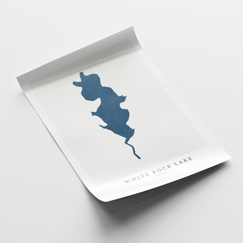 white rock lake texas map poster – minimalist lake wall art - image 6