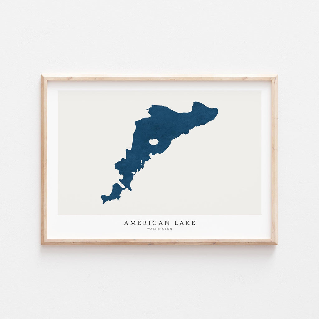 american lake washington map poster – minimalist lake wall art - image 2
