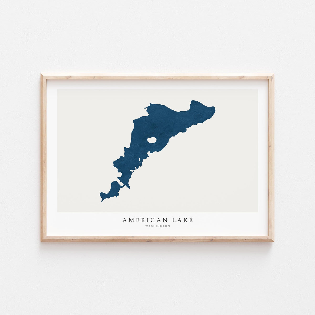 american lake washington map poster – minimalist lake wall art - image 2