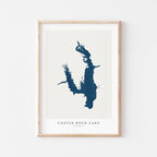 castle rock lake wisconsin map poster – minimalist lake wall art - image 1